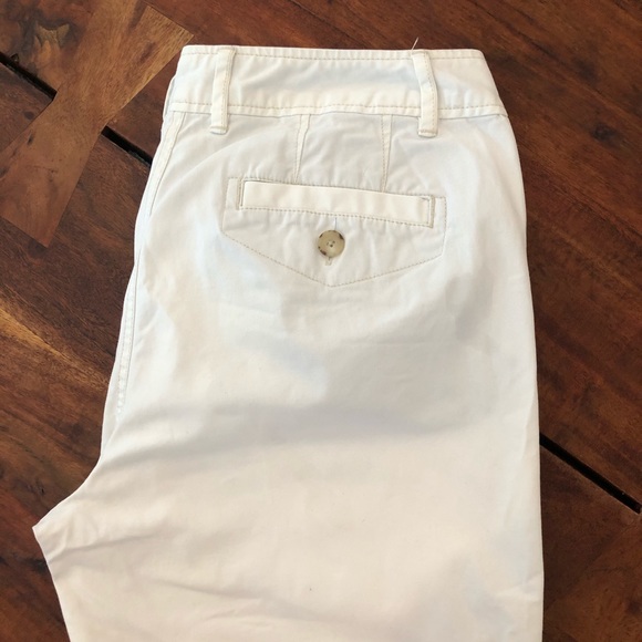 Eddie Bauer crop khakis. Size 14, white. - Picture 3 of 4